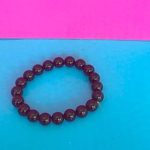 Black faux pearl bracelet